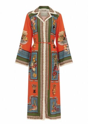 Australian ALEMAIS Retro Paisley Linen Printed Dress