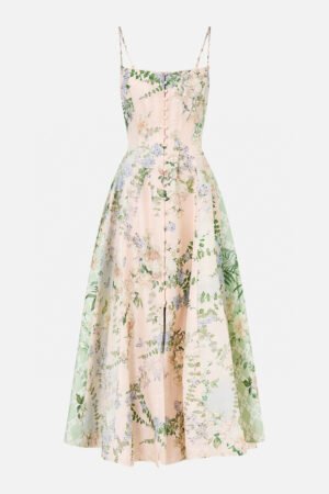 Australian Camilla Pink Printed Slip Dress, Vacation Style Maxi Dress